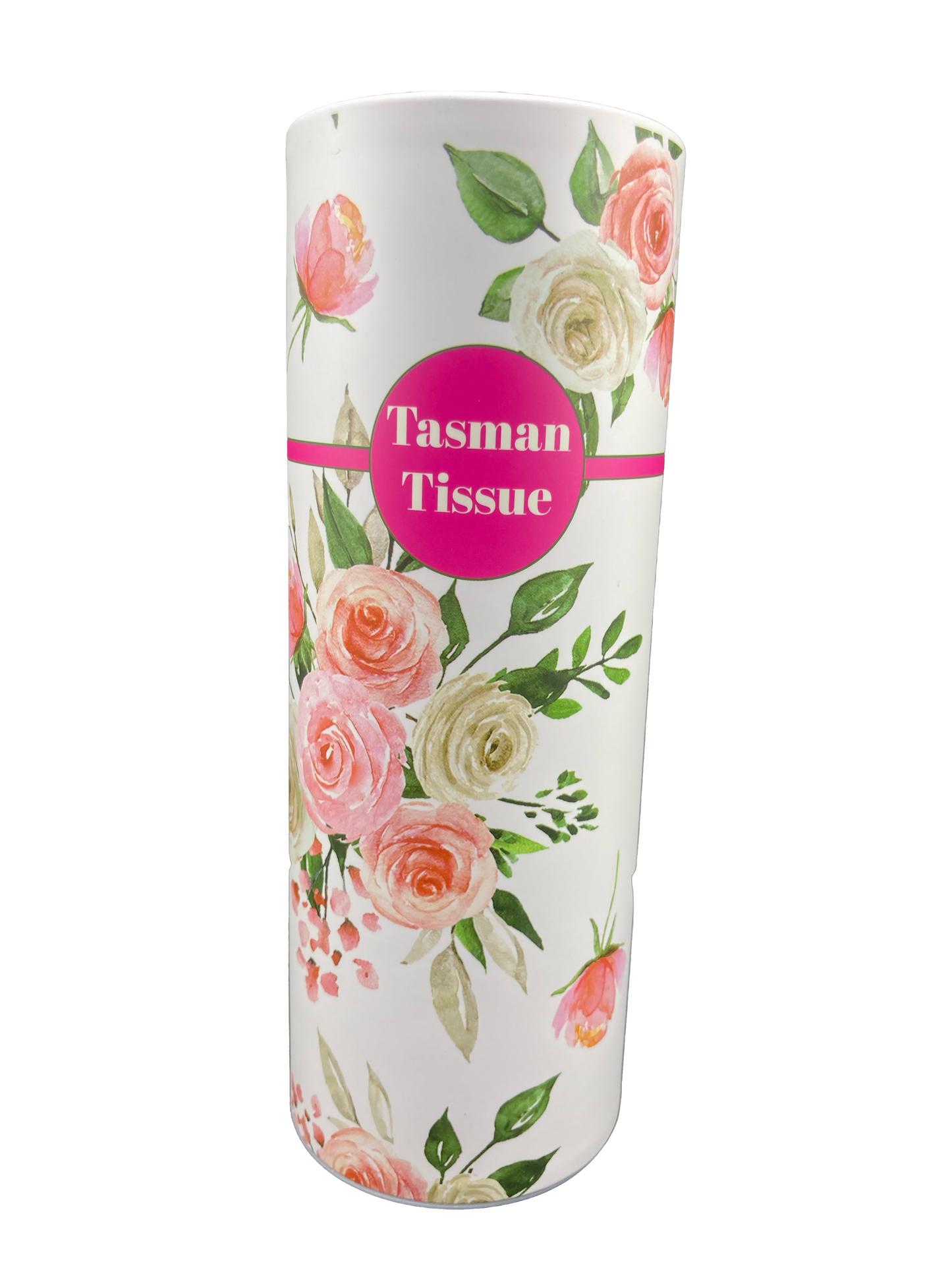 Paper tissue in flower cylindrical container for car and desk